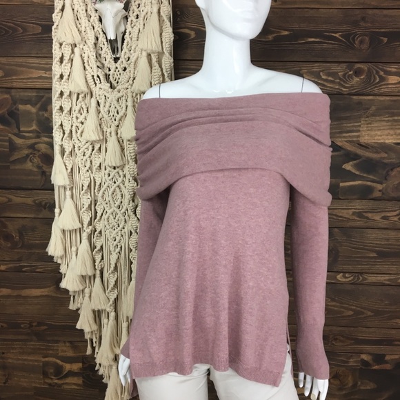 Anthropologie Sweaters - Kaisley | Off Shoulder Cowl Neck High Low Sweater